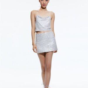 Alice & Olivia Silver Two-Piece Set
